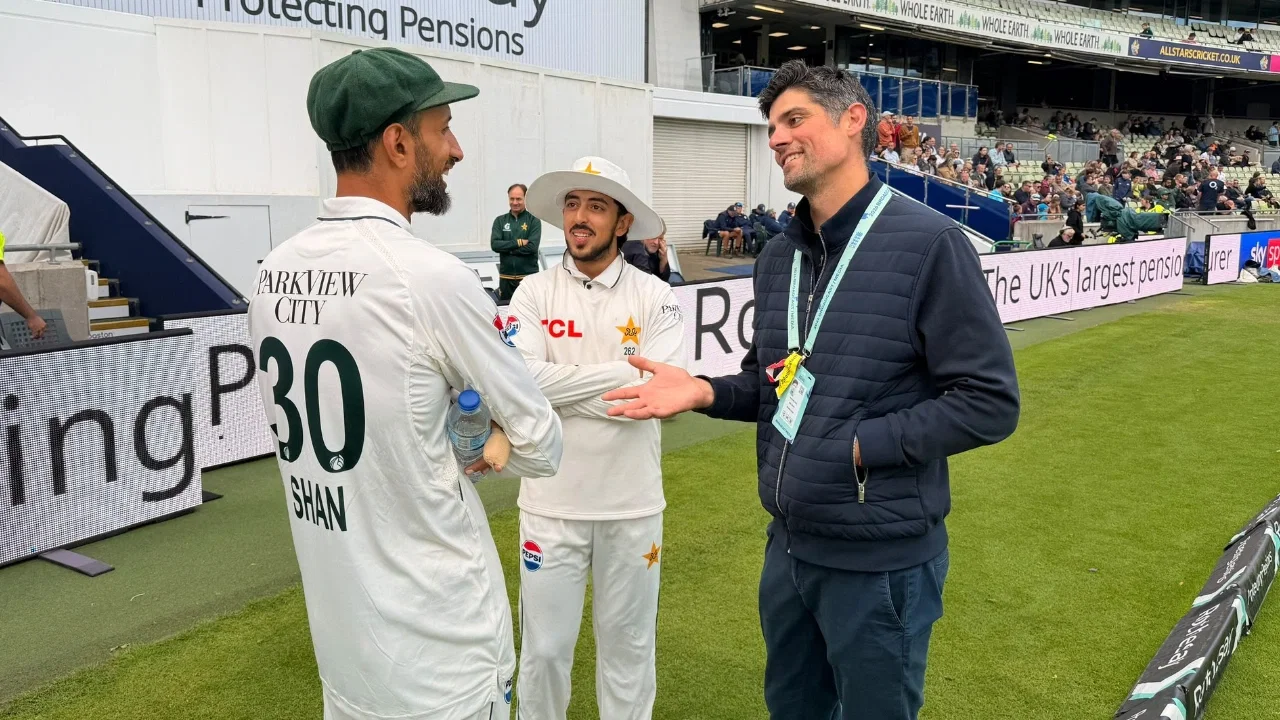 Azan Awais fulfils dream of meeting idol Alastair Cook during England vs Pakistan Test