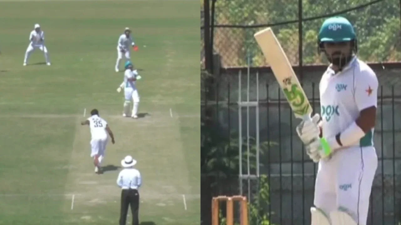 Watch: Babar Azam’s long-awaited first-class return ends in disaster