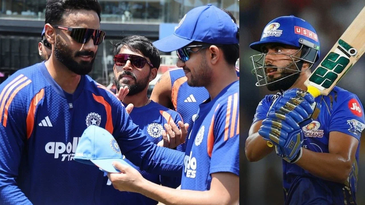 Naman Dhir makes ODI debut, receives India cap from Shubman Gill