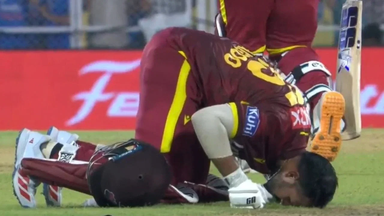 Watch: Amir Jangoo performs ‘Sajda’ after century vs India as 3 West Indies batters hit tons in same innings