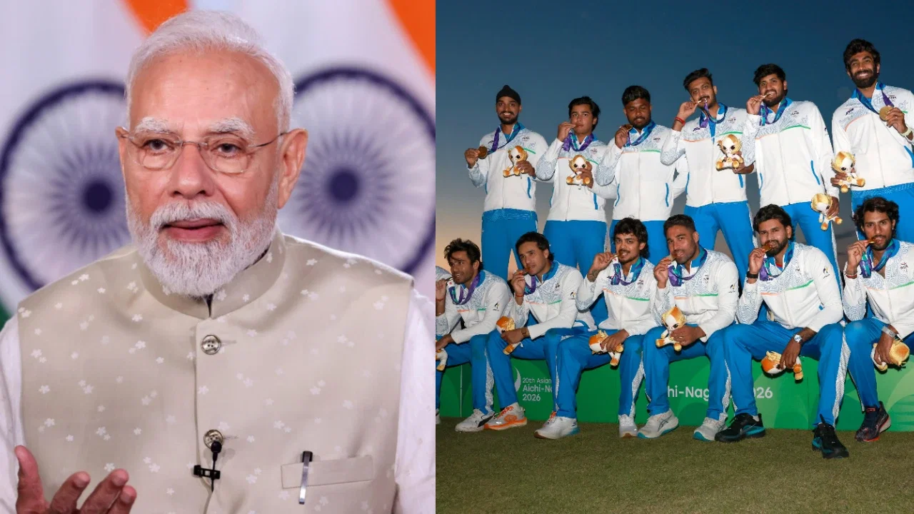 PM Narendra Modi reacts as Shreyas Iyer’s India crush Pakistan in Asian Games final