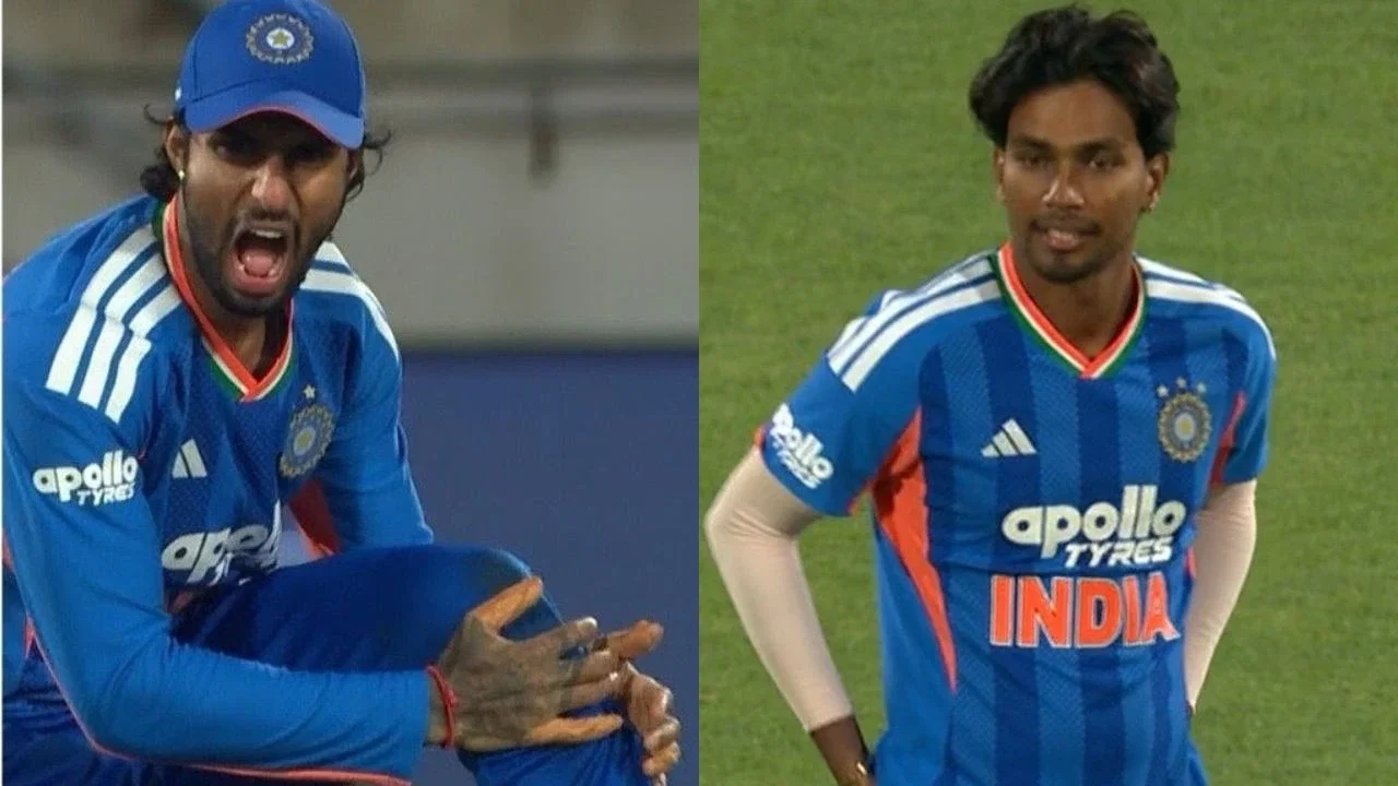 Tilak Varma walks off after knee injury scare during India vs New Zealand 3rd T20I