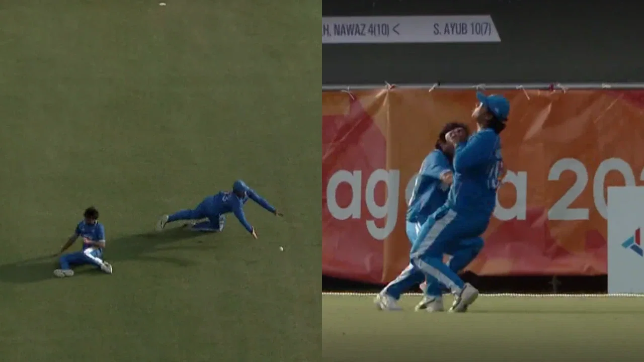 Vaibhav Sooryavanshi, Ravi Bishnoi involved in scary collision in IND vs PAK final